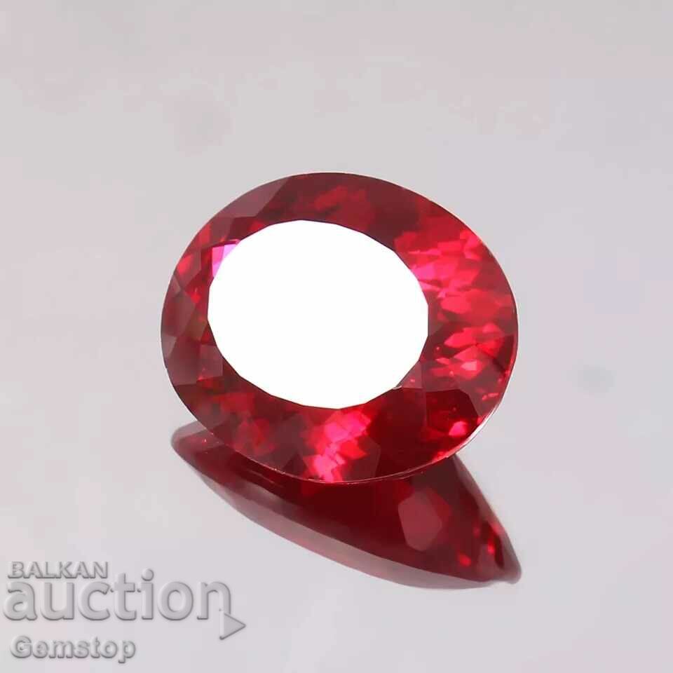 BZC! 14.40k natural ruby oval cert. VGTL of 1 st!