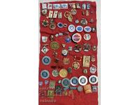 Old rare enamel and alum. badges, insignia and medals, Gundi