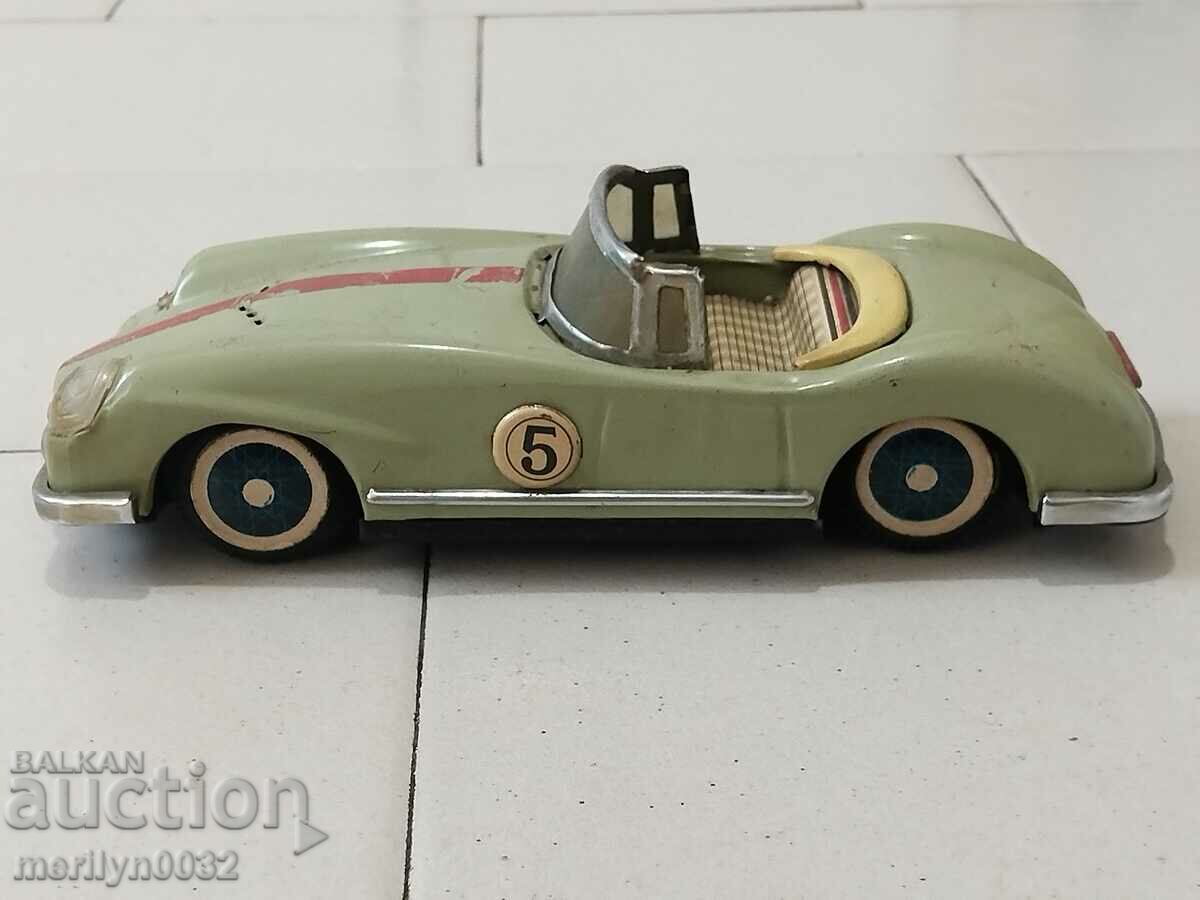 Old tin toy car car trolley