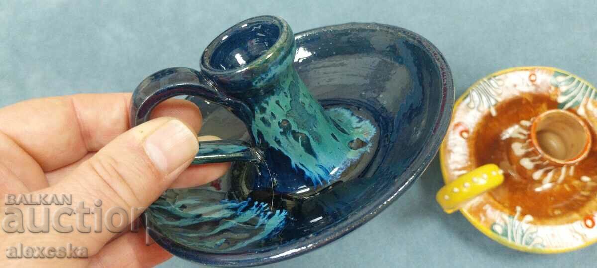 Set of candle holders - Ceramics with price 22.00 BGN | € 11.25 Set of candle holders - Ceramics with price 22.00 BGN | € 11.25