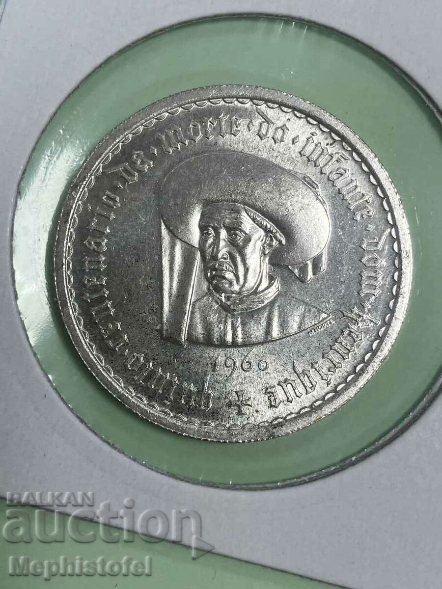 Auction 10 escudos 1960, Portugal - silver coin Auction 10 escudos 1960, Portugal - silver coin