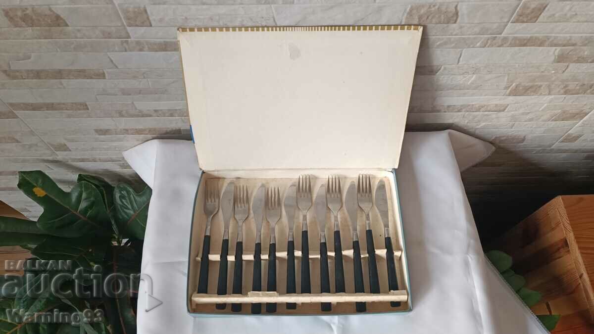 Brand new cutlery in a box - 12 pieces - from SOC with price 85.00 BGN | € 43.46 Brand new cutlery in a box - 12 pieces - from SOC with price 85.00 BGN | € 43.46