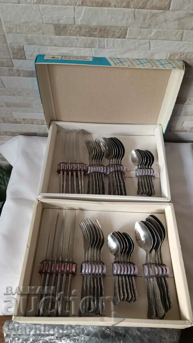 Brand new cutlery in a box - 47 pieces - Pavlovsky