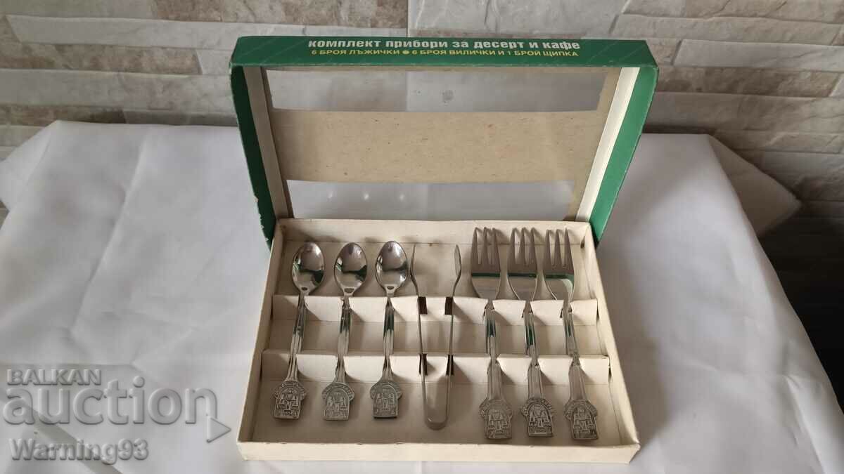 Σετ κουταλάκια καφέ + λαβίδες ζάχαρης - Hammer and Sickle Factory