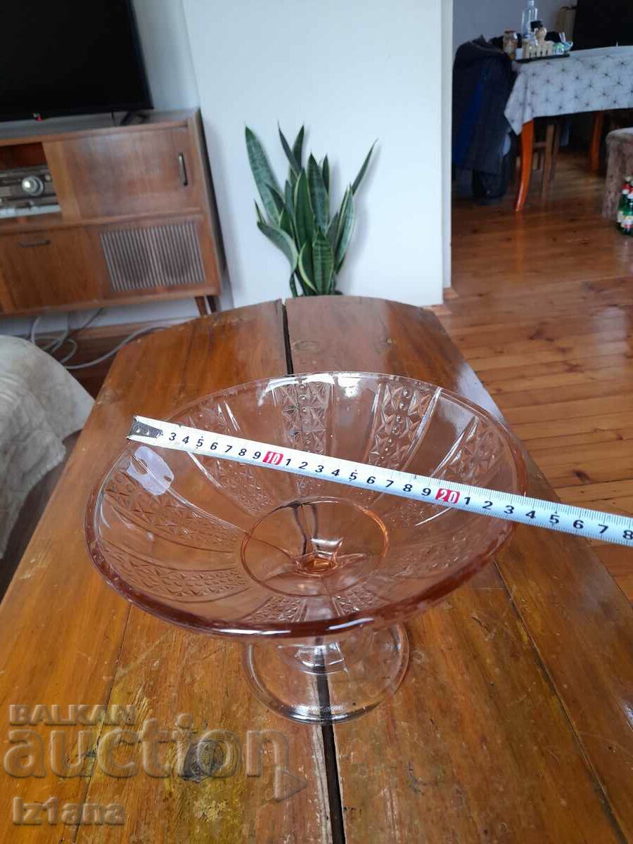 Old glass fruit bowl, bowl - 5 Old glass fruit bowl, bowl - 5