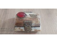 Bone forged brass box for collectors