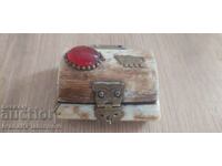 Bone forged brass box for collectors