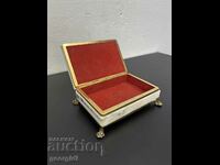 Vintage marble jewelry box. #5941