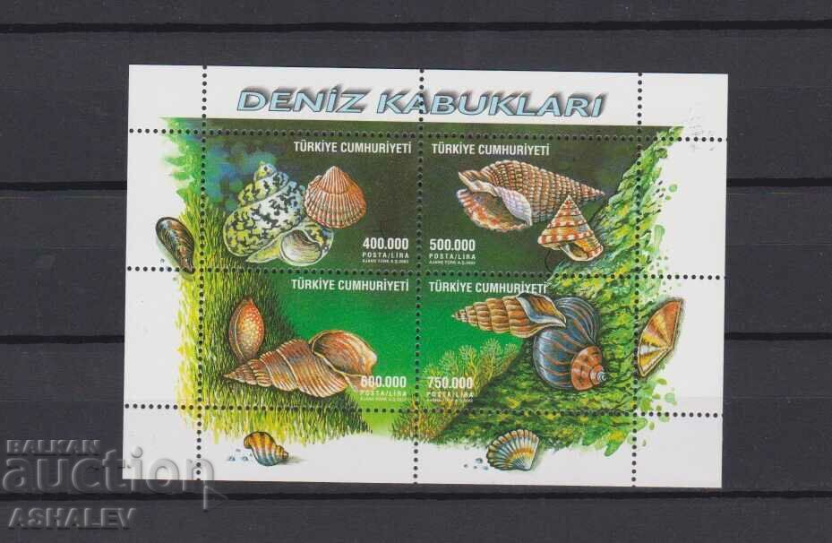 2002 , Fauna, Shells S/S** Turkey