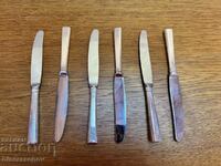 Silver knives (6 pieces)