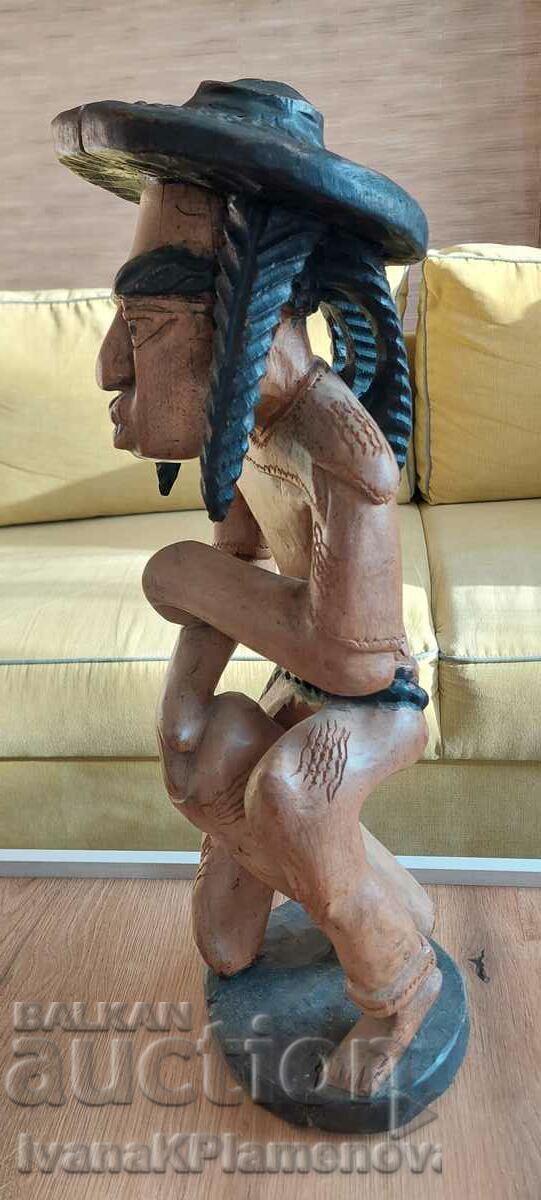 Licitație Sculptură în lemn, înălțime mare 54cm, pentru cunoscători