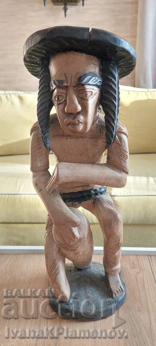 Sculptură în lemn, înălțime mare 54cm, pentru cunoscători