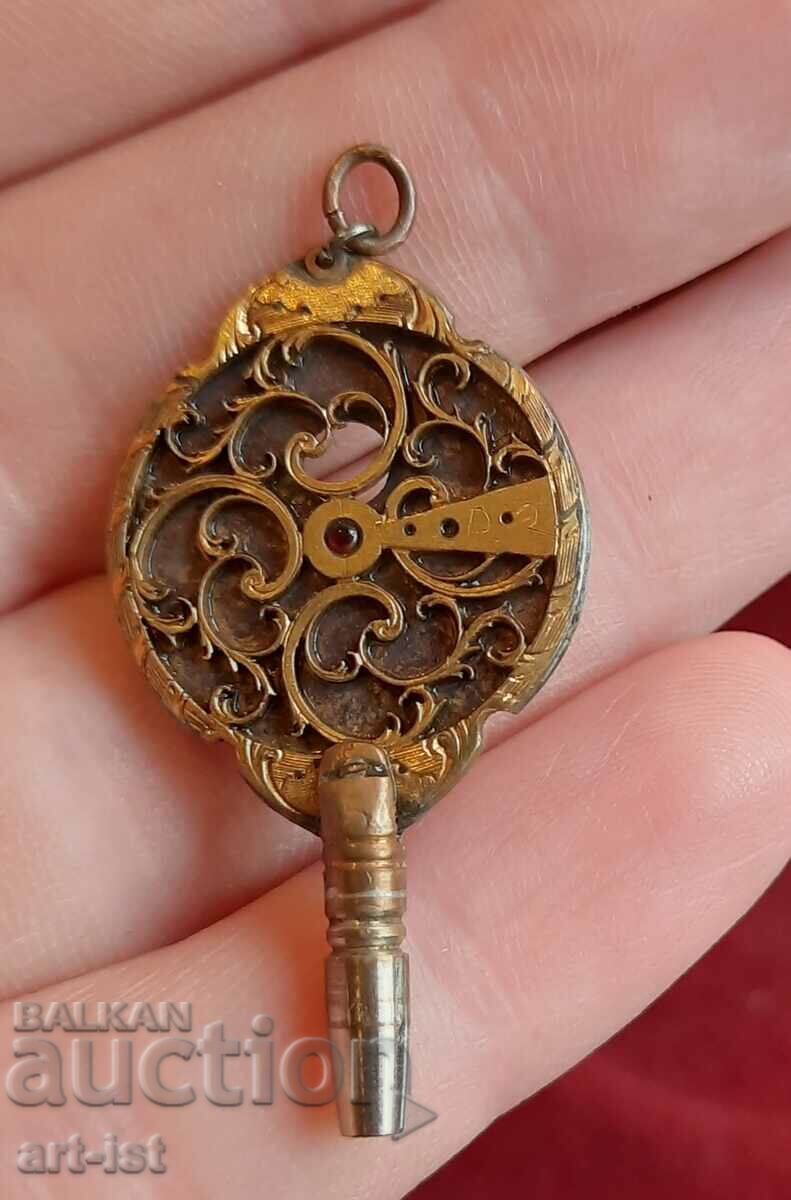 Antique pocket watch keys, handmade 19c.