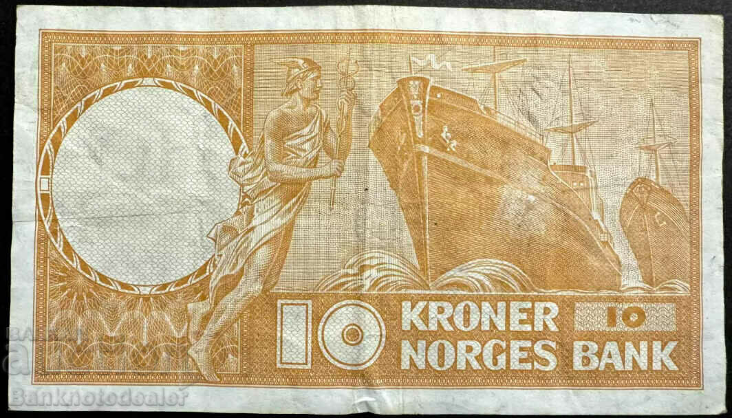 Norvegia 10 coroane 1969 Pick 31d Ref 9052