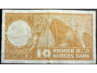 Norway 10 Kroner 1969 Pick 31d  Ref 9052