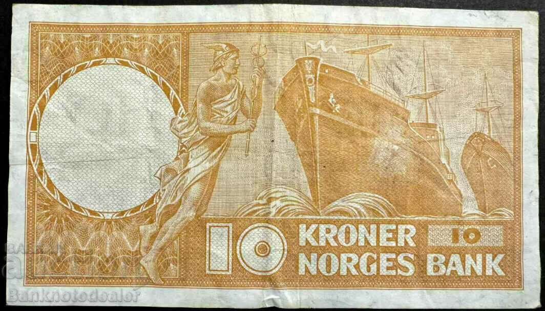 Norvegia 10 coroane 1969 Pick 31d Ref 9054