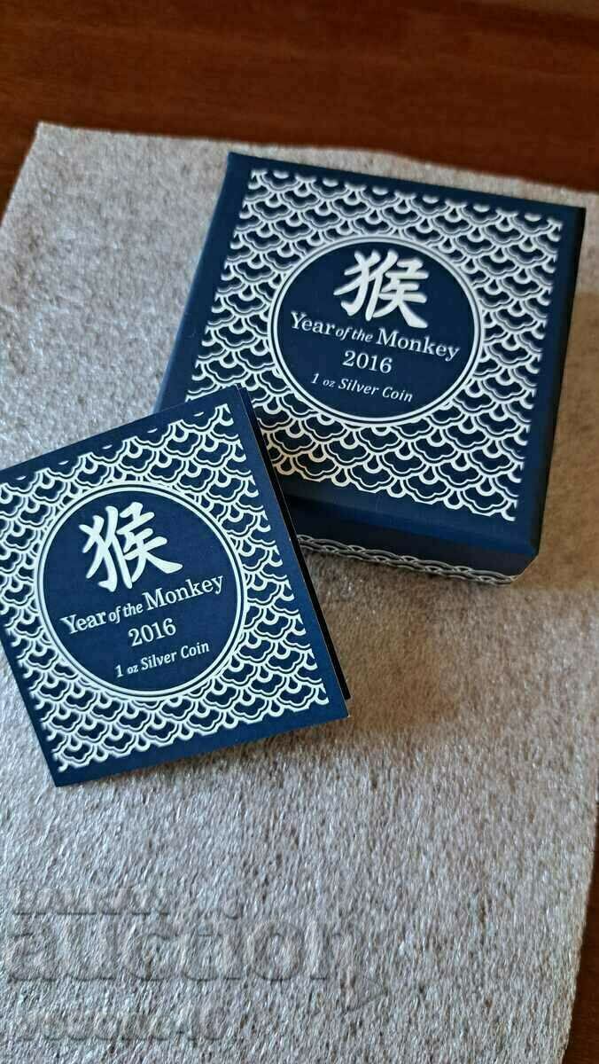 Auction  Year of the Monkey Silver Coin