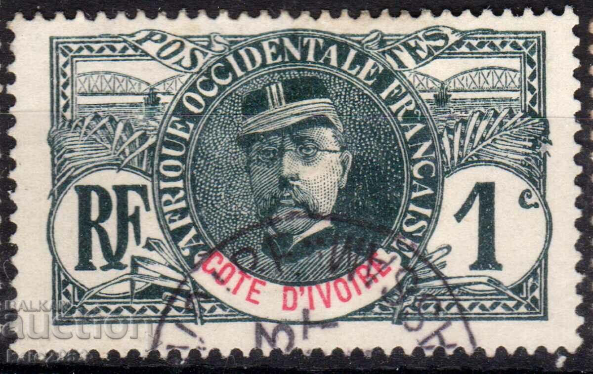 Franța/Cote D"Ivoire/AOF-1906-Regular-Gen.Faidherbe, ștampilă