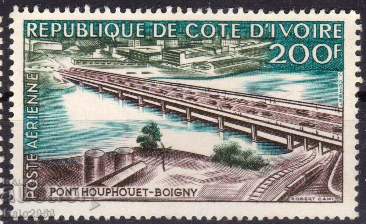 Франция/Cote D"Ivoire-1957-Възд.П.-Строежи-Мост,MNH