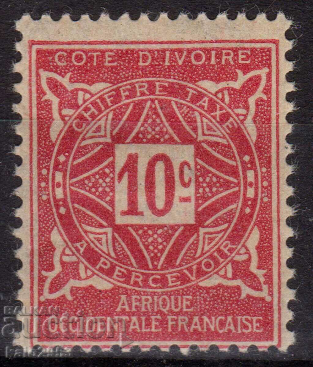 Франция/Cote D"Ivoire-1915-За доплащане-Орнамент,MLH