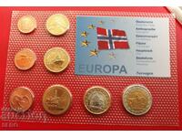 Norway-SET 2004 of 8 trial euro coins