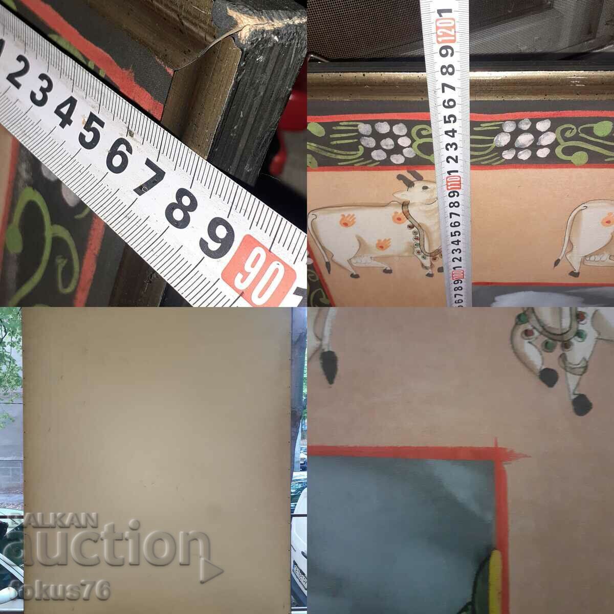 Παλιά τεράστια πολύ όμορφη ινδική ζωγραφική σε ύφασμα - 7 Παλιά τεράστια πολύ όμορφη ινδική ζωγραφική σε ύφασμα - 7