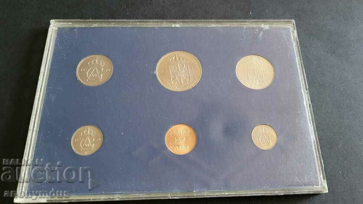 Set, set de monede Suedia 1972 cu preț 30.00 BGN | € 15.34 Set, set de monede Suedia 1972 cu preț 30.00 BGN | € 15.34