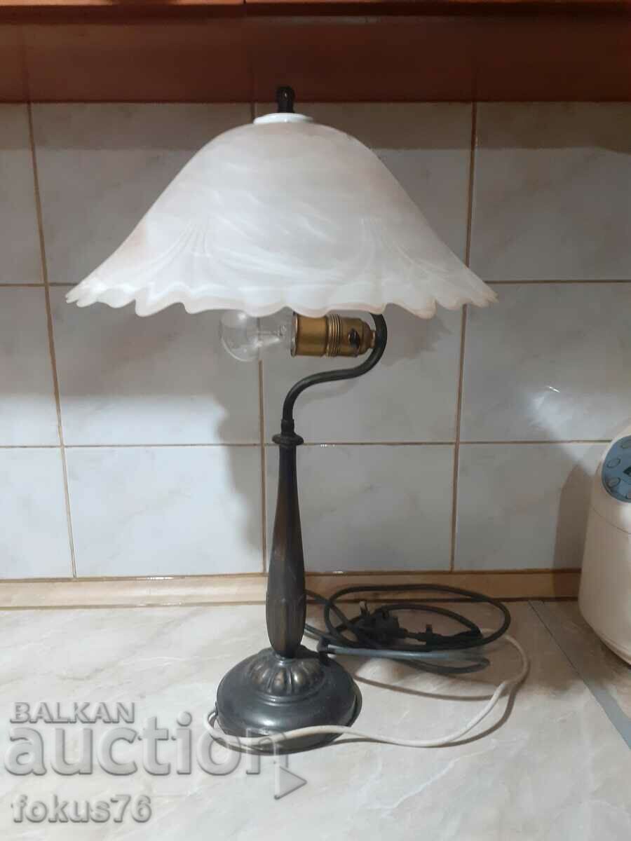 Auction  A lovely old metal bedside table lamp
