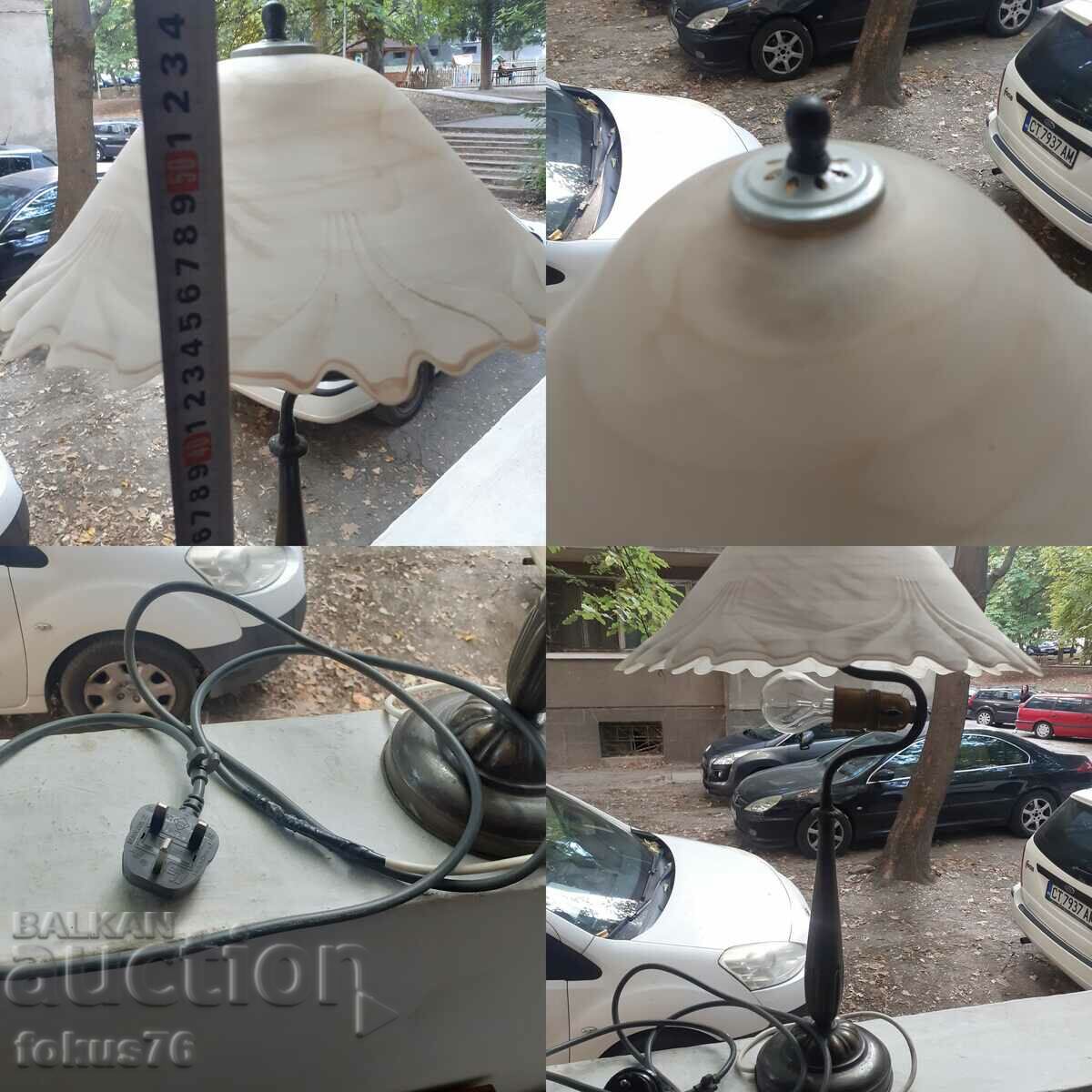 A lovely old metal bedside table lamp - 7