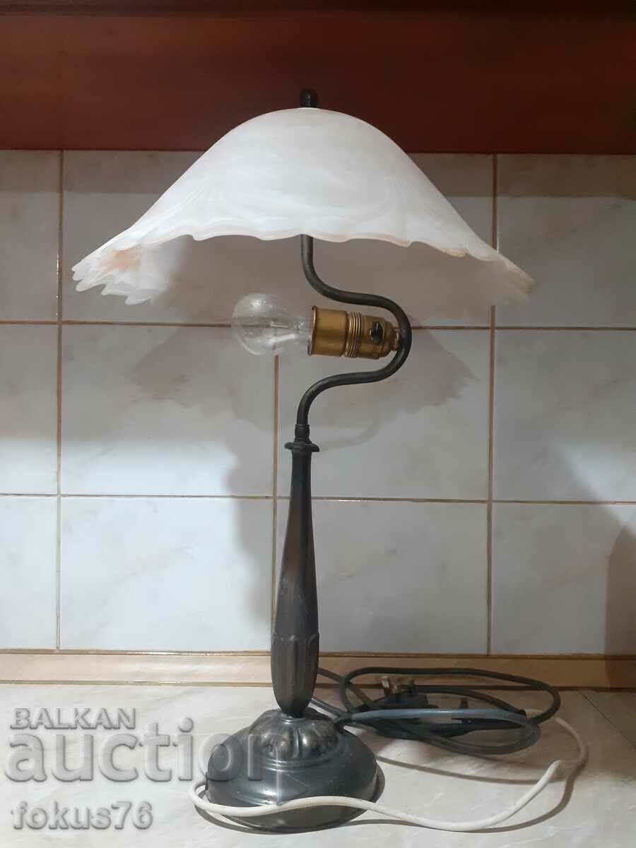 A lovely old metal bedside table lamp