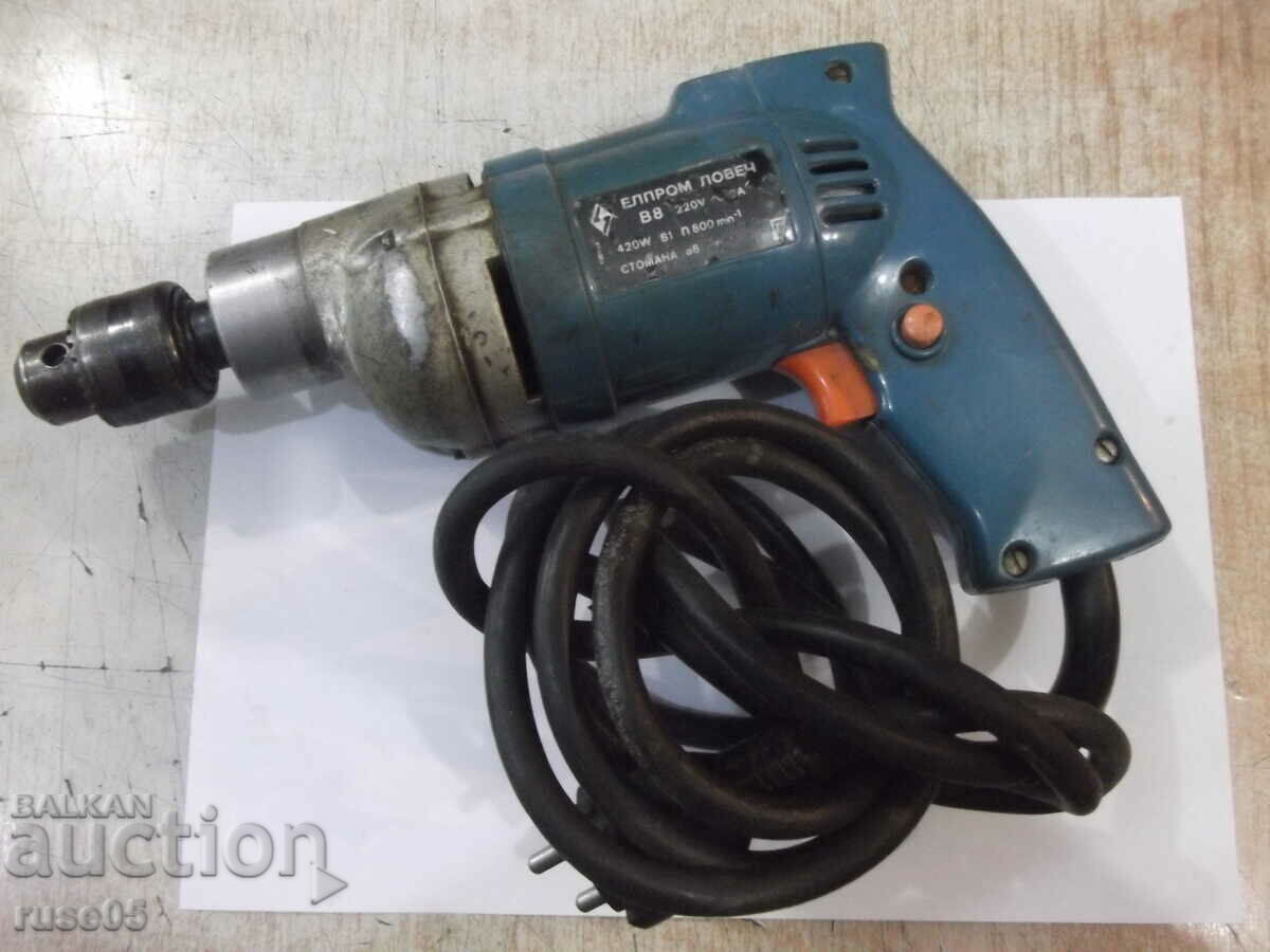 Drilling machine "Elprom - B8" working - 2