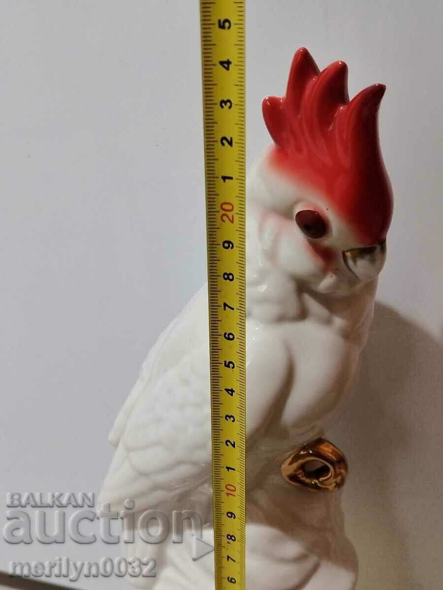 Auction Figure porcelain parrot 24cm plastic statuette USSR Auction Figure porcelain parrot 24cm plastic statuette USSR