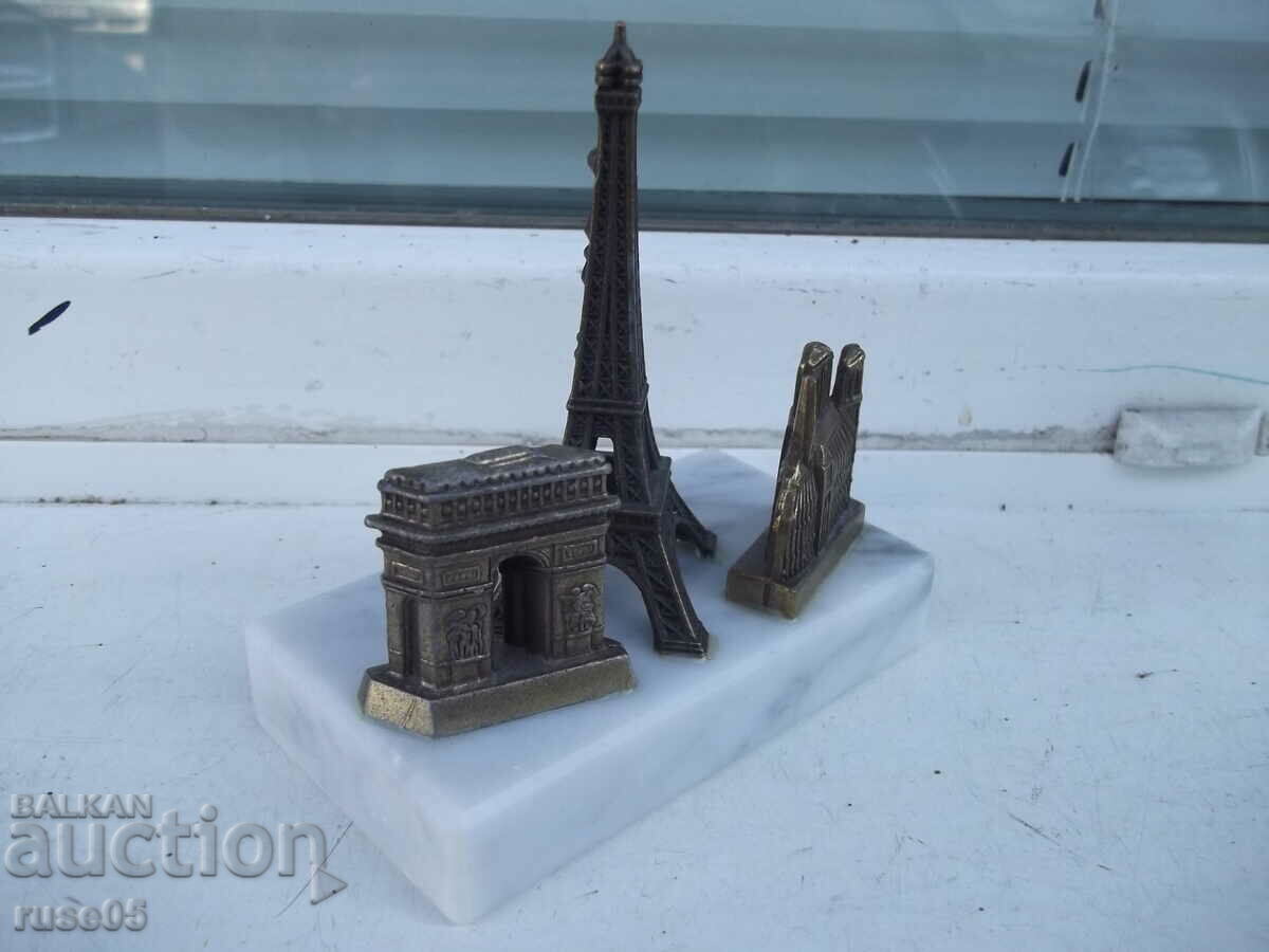 Bronze sculptures on a marble base - 6 Bronze sculptures on a marble base - 6