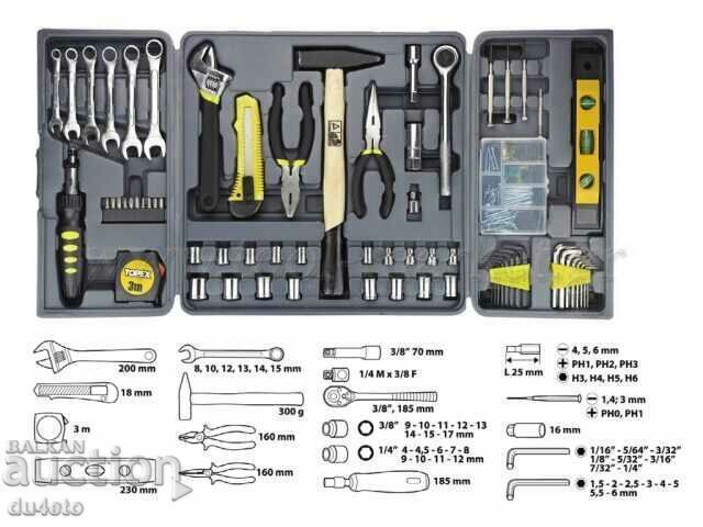 Auction  Topex 135-piece hand tool case set
