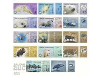 Set of 14 fantasy banknotes from the Arctic territories