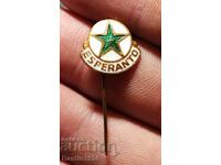 RARE ESPERANTO ENAMEL BADGE