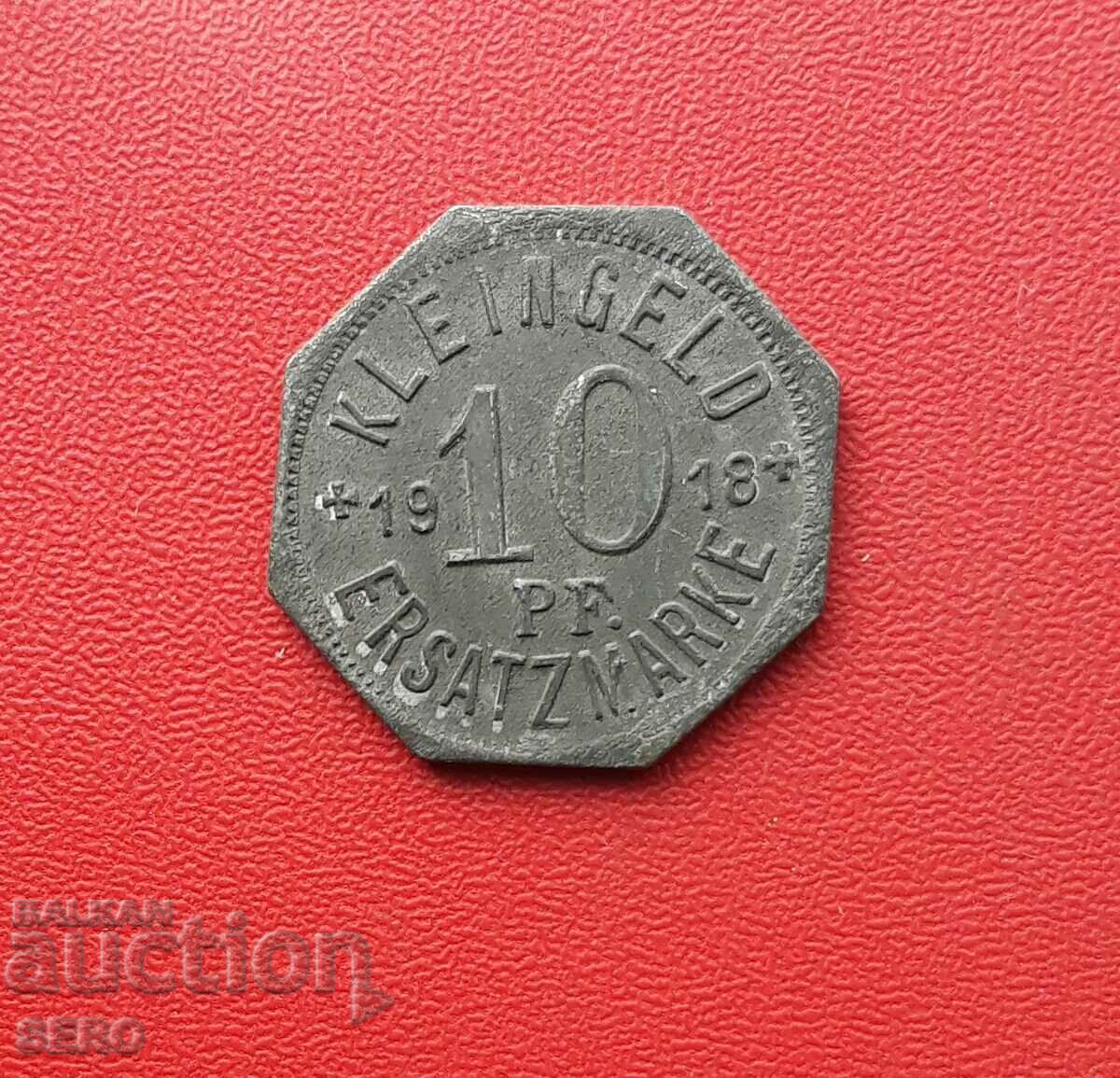 Germany-Baden-Württemberg-Hall-10 Pfennig 1918