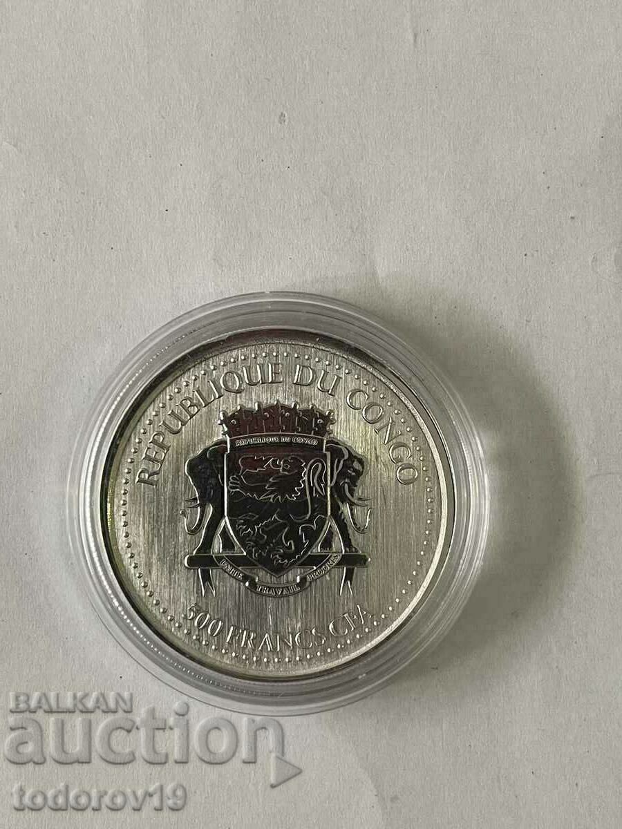 Delivery of 1 oz Silver NEW Gorilla Republic of Congo 2023 Delivery of 1 oz Silver NEW Gorilla Republic of Congo 2023