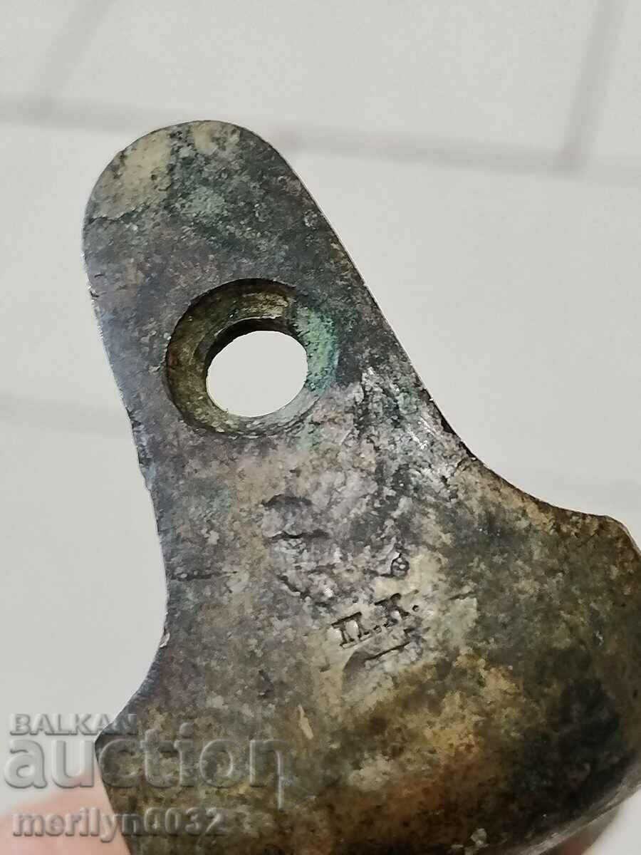 Auction Buttplate from Russian capsule rifle part Czarist Russia ORIGINAL Auction Buttplate from Russian capsule rifle part Czarist Russia ORIGINAL