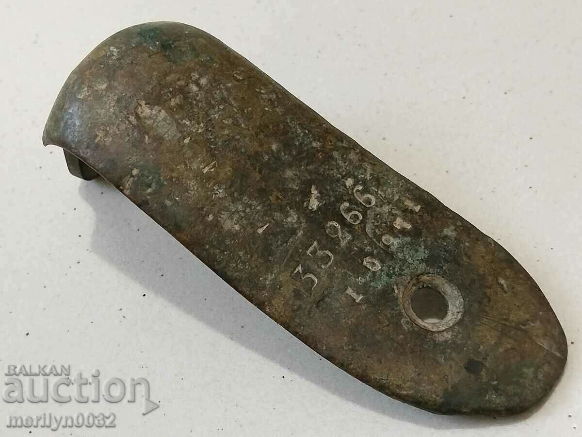 Buttplate from Russian capsule rifle part Czarist Russia ORIGINAL - 7 Buttplate from Russian capsule rifle part Czarist Russia ORIGINAL - 7