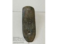 Buttplate from Russian capsule rifle part Czarist Russia ORIGINAL