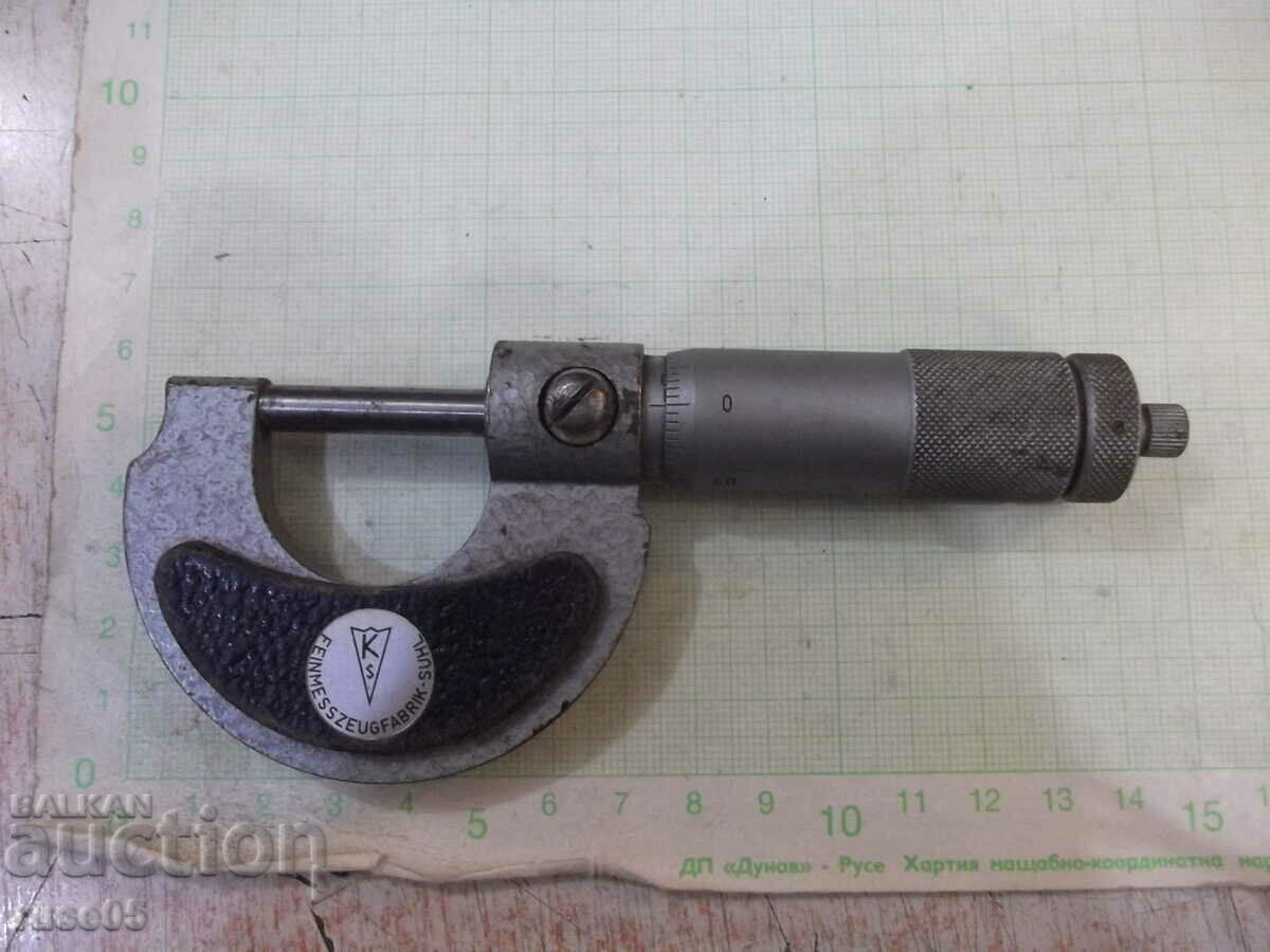 Livrarea Micrometru 0 - 25 mm de la Sotsa German (DDR - GDR) de lucru