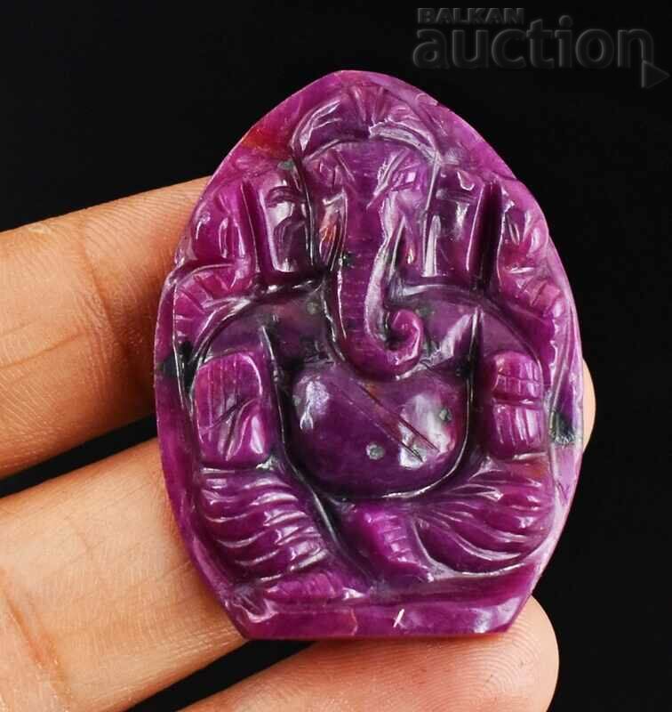 Ruby / Carved Lord Ganesha/Ruby 64 ct. 100% NATURAL