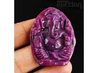 Rubin / Sculptat Lord Ganesha/Rubin 64 ct. 100% NATURAL