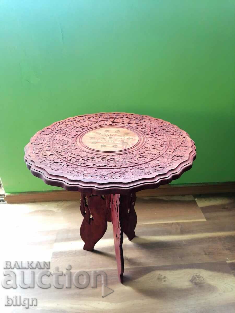 Beautiful Wood Carving Table