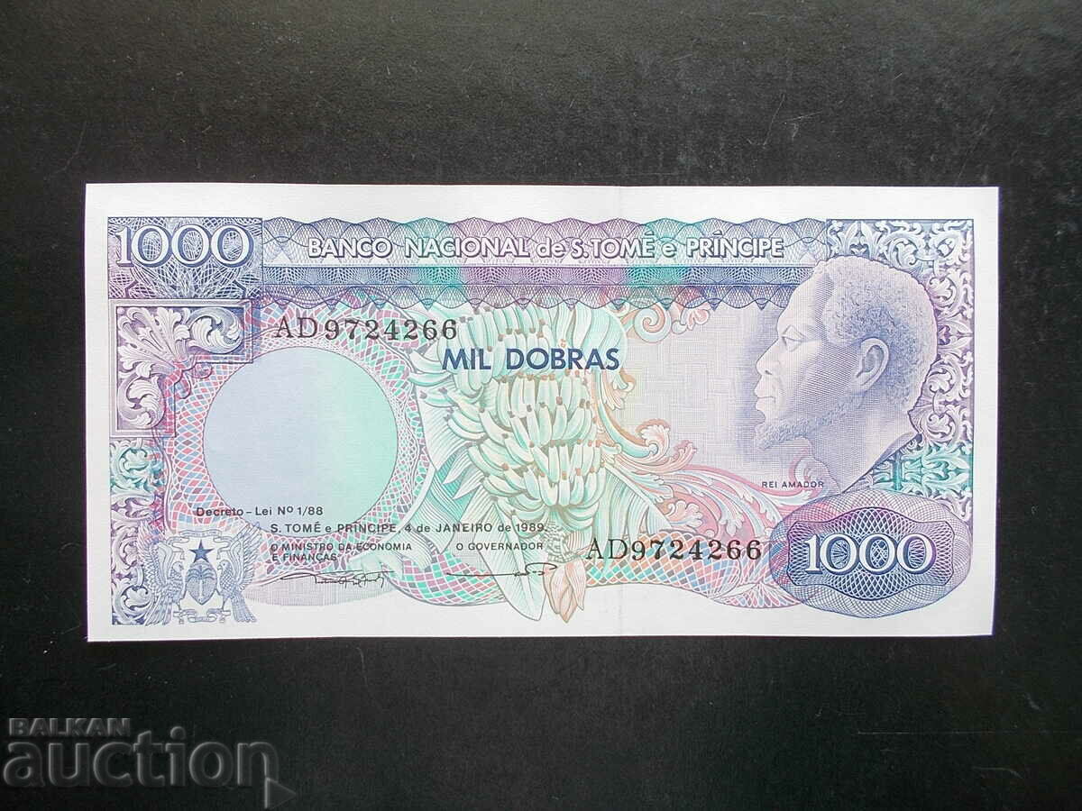 SAO TOME AND PRINCIPE, 1000 good, 1989, UNC