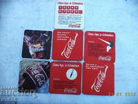 7 pcs OLD COCA COLA CARDBOARD PLATES UNUSED - 2 PERSONS