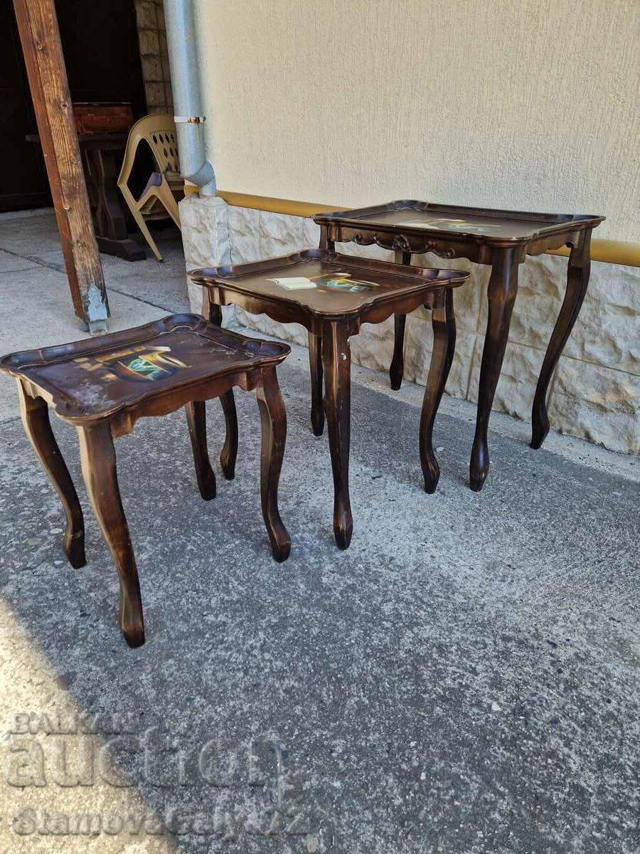 Delivery of Set of three antique tables Delivery of Set of three antique tables