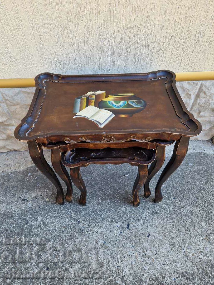 Set of three antique tables - 5 Set of three antique tables - 5