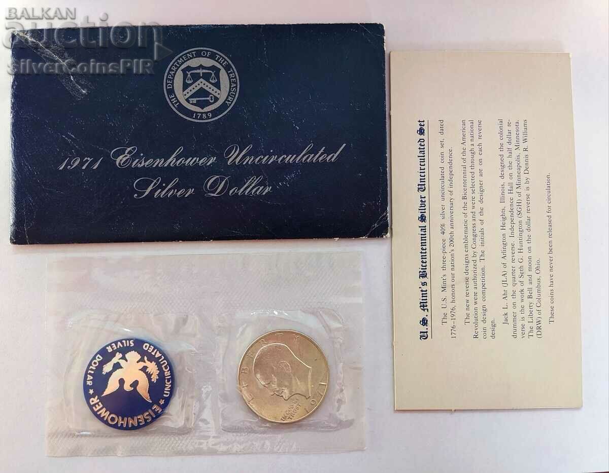 Silver Proof Dollar Eisenhower 1971 S ΗΠΑ